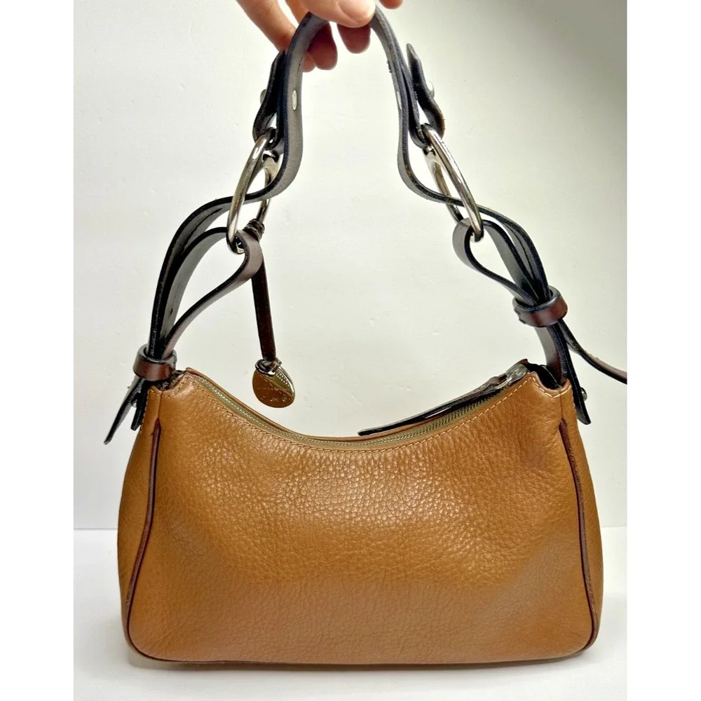 Dooney & Bourke 1975 Anniversary East West Hobo Purse Shoulder Brown Leather